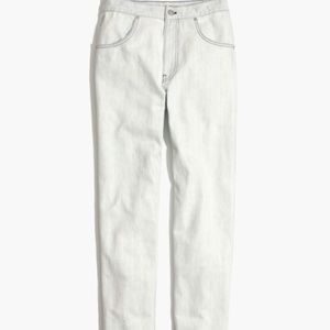 Madewell Wide Leg White Tapered Jeans